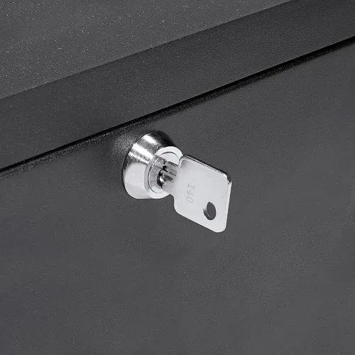 Miniatura 6 de BARSKA Caja de efectivo de 12 pulgadas y bandeja de 6 compartimentos con cerradura de llave, color negro