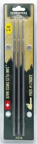Miniatura 2 de FORESTER Limas redondas de motosierra de 8 pulgadas (paquete de 3) – Afilador de hoja de motosierra redondo de 8 pulgadas – Herramienta de afilador