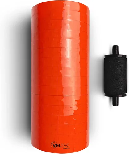 Miniatura 3 de Veltec Etiquetas de precios premium para pistola de precios Monarch 1110, etiquetas de una línea, 7/16 x 3/4 pulgadas, 16 rollos, 17,000 etiquetas