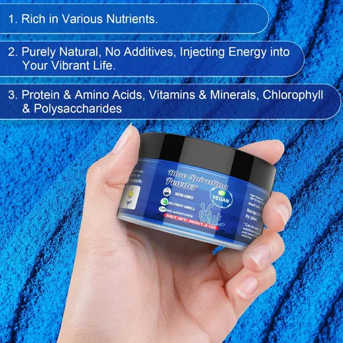 Miniatura 2 de Polvo de espirulina azul azul – 1.41 onzas de colorante natural azul para alimentos, sin olor a pescado, extracto de ficocianina 100% vegano, polvo