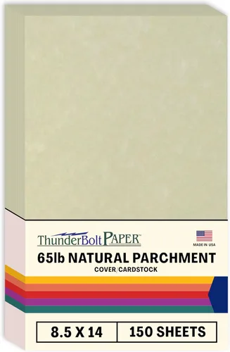 Miniatura 38 de 25 hojas de papel de cubierta de pergamino natural de 65 libras de 8.5 x 11 pulgadas, hojas de colores con peso de cartulina de 8.5 x 11 pulgadas