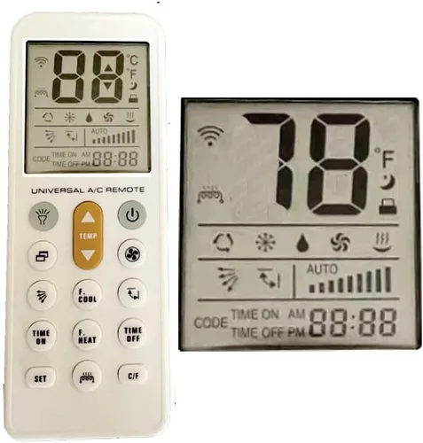 Mando a distancia universal de repuesto para todas las marcas de aire acondicionado (pantalla Fahrenheit y Celsius)