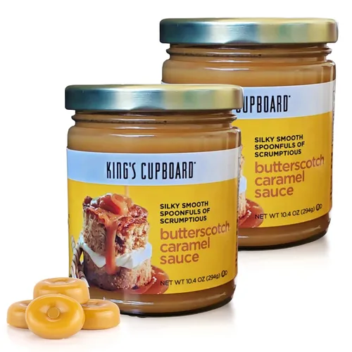 Miniatura 13 de King's Cupboard Salsa de caramelo Butterscotch - La salsa perfecta para helado, salsa de frutas, postres, café, cobertura de caramelo - Sin gluten