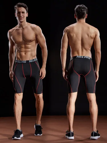 Miniatura 2 de NELEUS Paquete de 3 pantalones cortos de compresión para hombre