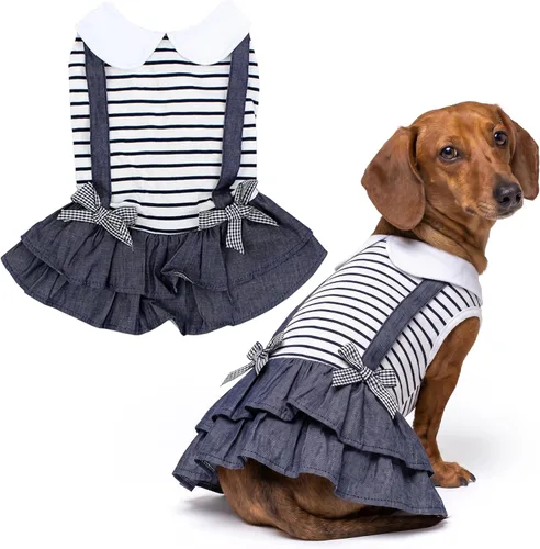 Miniatura 47 de Parisian Pet Chambray - Vestido para perro - Ligero sin mangas para perro, niña, talla XS Chambray en general