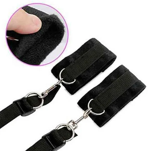 Miniatura 8 de BDSM - Kit sexual de restricciones para parejas, tamaño King, restricciones de cama para tobillo y muñeca, correas de amarre sexual debajo