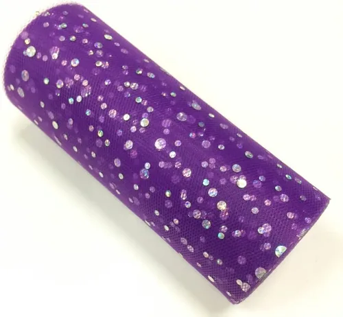Miniatura 35 de Rollo de tul con lentejuelas con purpurina, decoración de boda, suministros de organza para fiestas de cumpleaños, carrete de tela, vestido tutú