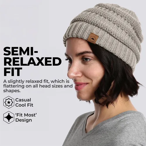 Miniatura 34 de Gorro de punto para mujer, cálido y suave, elástico, para clima frío de Tough Headwear