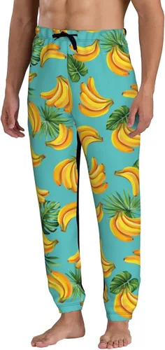 Miniatura 2 de Mens Cool Joggers Pants Tropical Palm Leaves and Bananas Novelty Casual Sweatpants with Drawstring