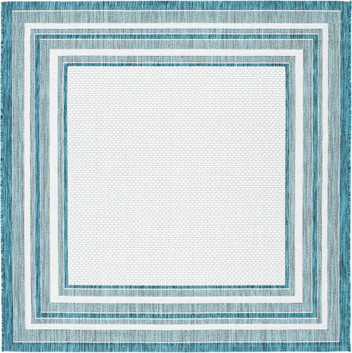 Miniatura 27 de SAFAVIEH Alfombra lavable al aire libre Courtyard Collection – 4' x 5'7", beige oscuro y beige, no desprende pelusa y fácil de limpiar, ideal