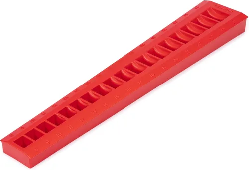 TEKTON 18 herramientas de 3/8 pulgadas, tuerca de trampa, Crowfoot Wrench Organizador Rack, rojo (0.315-1.063 in) | ORG25218 | Fabricado en Estados