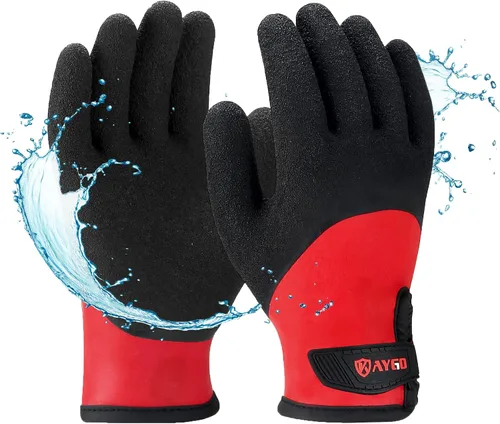 Miniatura 8 de KAYGO Guantes de trabajo térmicos impermeables con aislamiento – KG140W, guantes de invierno para condiciones frías para hombres y mujeres, mano
