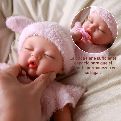 Miniatura 6 de BABESIDE Muñeca bebé de silicona – 16 pulgadas (peso 4.9 libras) Muñecas de bebé Reborn de silicona de cuerpo completo de silicona platino ponderada