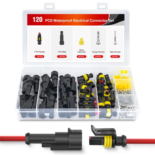 Miniatura 11 de Nilight 622 piezas conectores eléctricos de 1 2 3 4 5 6 pines, enchufe terminal macho hembra, conectores de cable impermeables, juego de conexión