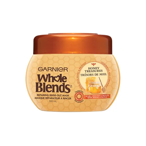 Miniatura 11 de Garnier Whole Blends Honey Treasures Máscara reparadora para cabello seco y dañado, 11.5 onzas líquidas, 2 unidades (el embalaje puede variar)