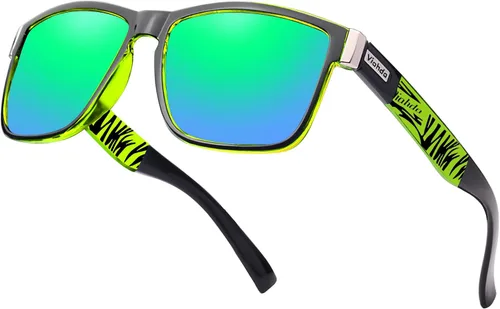 Miniatura 25 de Gafas de sol deportivas polarizadas para hombre Ciclismo Correr Pesca Golf Moda Gafas de sol Mujeres HD6009 C11 Azul Naranja Montura Azul Espejo