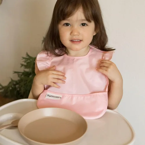 Miniatura 8 de Tiny Twinkle Baberos a prueba de derrames para bebés para comer Baberos impermeables y lavables para niños pequeños con bolsillo recogetodo