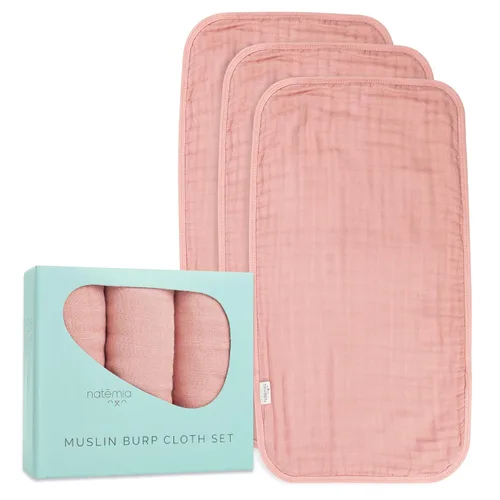 Miniatura 10 de Natemia Paños de muselina ultra suaves para eructos, grandes, súper absorbentes, para recién nacidos, lavables a máquina para babas y desordenes
