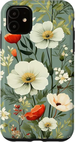 Miniatura 8 de Sage Green Flower Wildflower Pattern Floral Case for iPhone 17