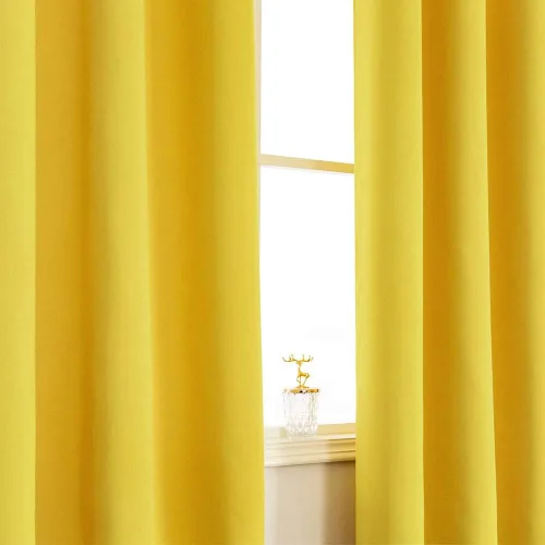 Miniatura 3 de MERRYLIFE Cortinas opacas con aislamiento térmico y ojales, paneles decorativos para ventana, paneles superiores para dormitorio, 54 pulgadas