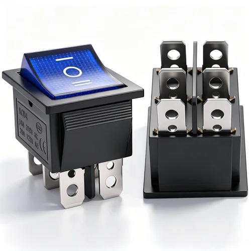 Miniatura 8 de Twidec Interruptor basculante de 3 pines 3 posiciones ON/OFF/ON AC 6A/125V 10A/250V SPDT Coche Barco Negro Interruptor basculante palanca KCD1-5-103