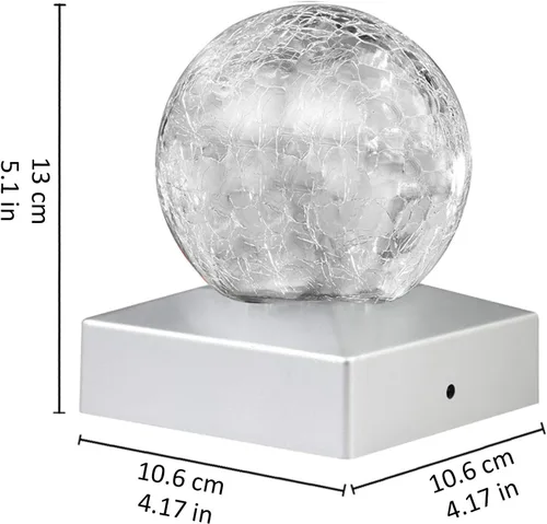 Miniatura 2 de SUNNYPARK Luces solares para postes – Luz para poste al aire libre para valla o decoración de patio, jardín, tapas alimentadas por energía solar