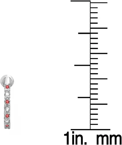 Miniatura 2 de Dazzlingrock Collection - Pendientes de aro para mujer, plata de ley