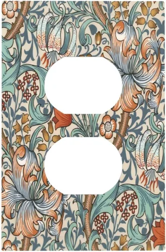 Miniatura 129 de Cubiertas Decorativas para Placas de Interruptor Bosque Primavera Hada Encantada País de las Maravillas Suelo Verde 2 Gang Cubierta de Interruptor