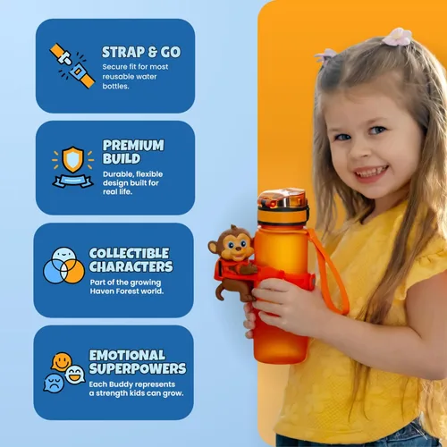 Miniatura 3 de Accesorio para botella de agua de animales para niños, lindo vaso con correa, regalo único para niños y niñas, compatible con Stanley, Owala e Hydro