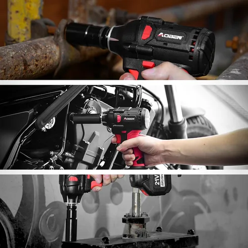 Miniatura 6 de AOBEN Llave de impacto inalámbrica de 21 V, potente motor sin escobillas con destornillador cuadrado de 1/2 pulgada, máximo 300 torque ft-lbs