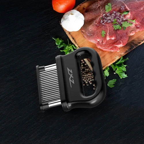 Miniatura 2 de ZXZ Ablandador de carne, 48 cuchillas de acero inoxidable de punta afilada, herramienta de cocina resistente para ablandar carne de res, pavo