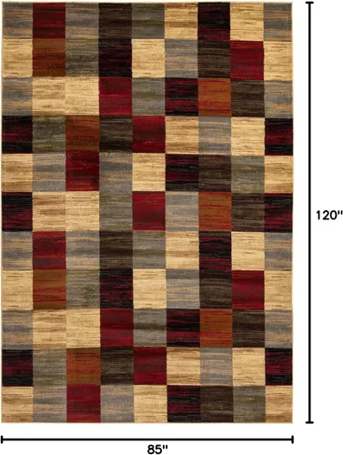 Miniatura 2 de Unique Loom Barista Collection - Alfombra Gava (2' 2" x 3' 1" Rectangular, Multi/ Marrón)