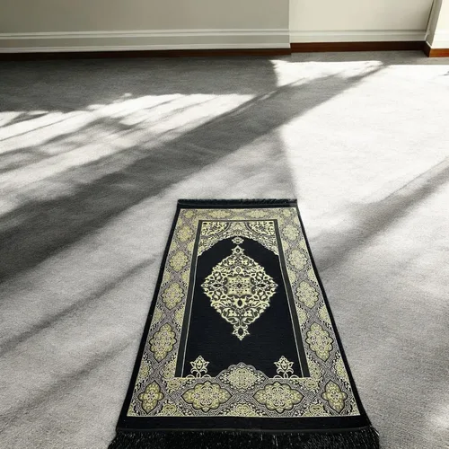 Miniatura 4 de SAIKA Alfombra de oración musulmana, juego de regalo islámico, corán árabe completo de terciopelo, elegante caja de diseño de Kaaba, tablero de mesa