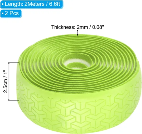 Miniatura 2 de PATIKIL Cinta de agarre para raqueta de poliuretano, antideslizante, absorbe el sudor, para caña de pescar de bádminton de tenis, bádminton Turquesa
