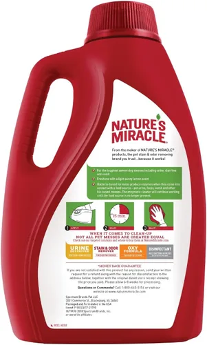 Miniatura 3 de Nature's Miracle Eliminador avanzado de manchas y olores para perros (128 onzas) y eliminador avanzado de manchas y olores para líos graves