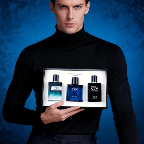 Miniatura 4 de Ycz Juego de 3 piezas de colonia para hombre, fragancia Ocean, Sky & Club, 1.7 fl oz cada una, Eau de Colonia Woody Fresh Citrus, caja de regalo