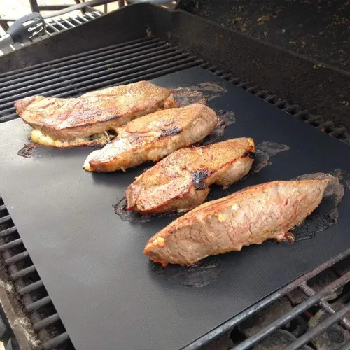 Miniatura 3 de AOOCAN Alfombrilla de parrilla - Juego de 5 alfombrillas de parrilla resistentes, antiadherentes, para parrilla al aire libre y para hornear