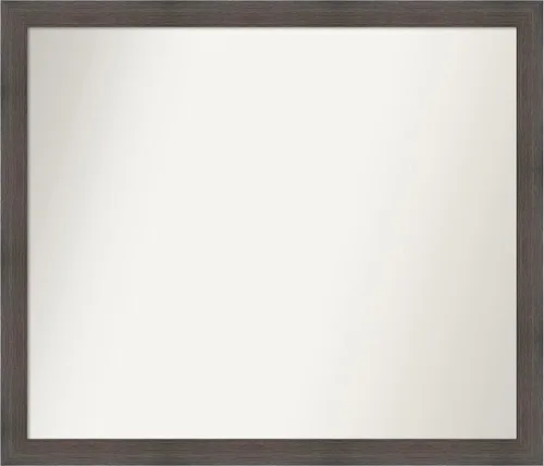Miniatura 99 de Amanti Art Espejo de pared personalizado no biselado (24 x 27 pulgadas), marco estrecho de nogal chipre - varios tamaños personalizados - Espejo