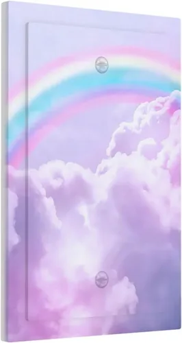 Miniatura 191 de Rainbow in the Clouds - Placas de Pared de Doble Interruptor de 2 Posiciones, Panel de Arte Rosa, Cubierta de Interruptor de Luz, Placa Frontal Arco