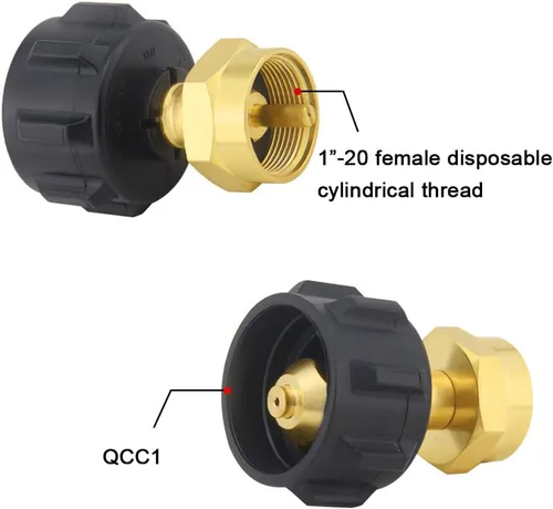 Miniatura 3 de Joywayus QCC1 - Válvula reguladora de tanque de 1 libra, adaptador de recarga de propano para exteriores, kit de barbacoa para exteriores, se adapta
