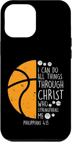Miniatura 25 de iPhone 11 Baloncesto I can do things Biblia Verso Dios Jesús estuche de regalo