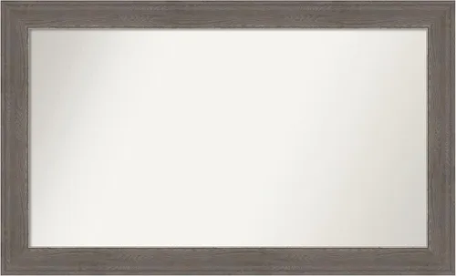 Miniatura 270 de Amanti Art Espejo de pared personalizado no biselado (24.5 x 24.5 pulgadas), marco gris marrón alta, varios tamaños personalizados, espejo de baño