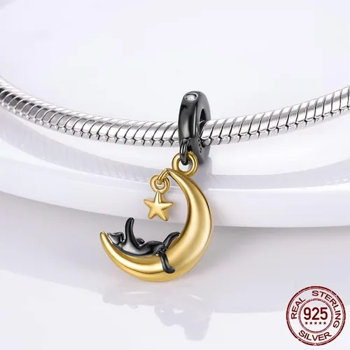 Miniatura 2 de Pandach Abalorios para pulseras para mujer, plata de ley 925, colgante con piedras de circonita cúbica, joyería para niña, regalos para mujer