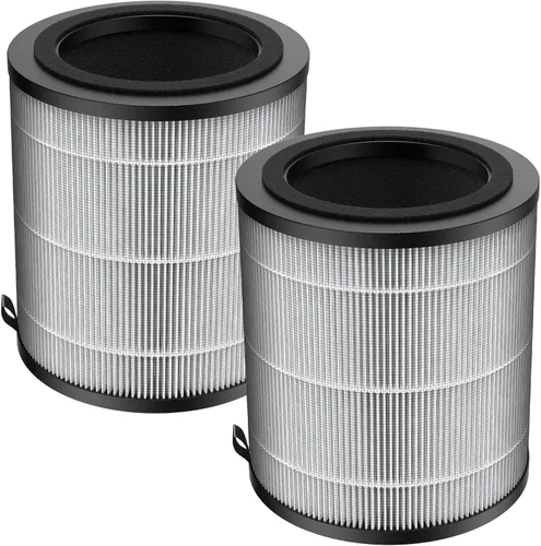 Filtro de repuesto JF100, prefiltro 3 en 1, HEPA y sistema de filtración de carbón activado, paquete de 2