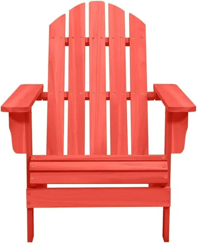 Miniatura 3 de Silla Adirondack de patio, muebles de exterior, juego de playa, muebles de porche, silla de descanso adecuada para patio, conciertos, camping, Rojo