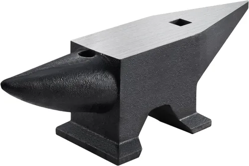Miniatura 13 de VEVOR Yunque de cuerno único, yunque de acero de 22 libras para herrero a la venta, herramientas de acero forjado con agujero redondo y cuadrado