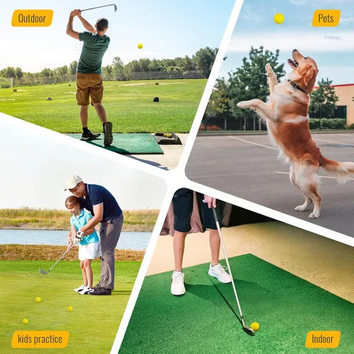 Miniatura 7 de JAYA Paquete de 24 pelotas de práctica de golf de espuma, sensación realista y vuelo limitado, suaves para entrenamiento en interiores o exteriores