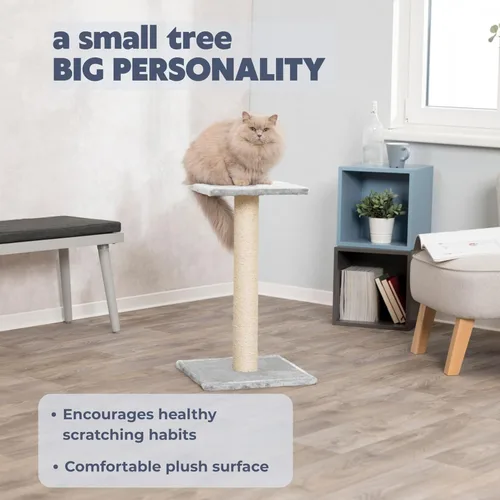 Miniatura 2 de TRIXIE Espejo - Rascador para gatos de 27.2 pulgadas, rascador para gatos con base de cubierta de tela suave y cuerda de sisal duradera