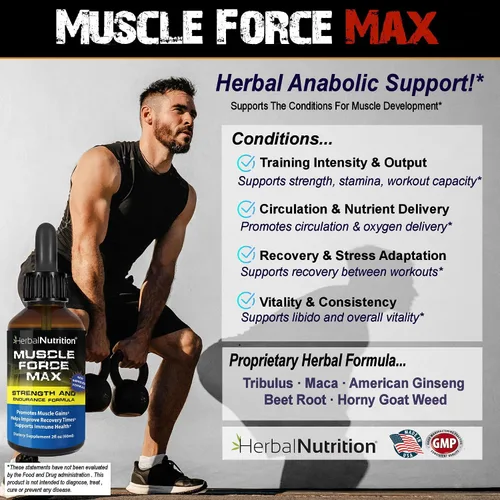 Miniatura 4 de Muscle Force Strength and Endurance - Fórmula en espray de 2 botellas, fórmula de crecimiento patentada de 175 mg, 2 onzas por botella