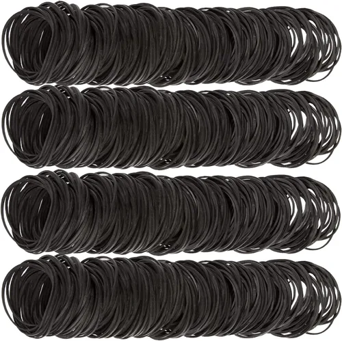 Miniatura 3 de AIWOQI Bandas de goma tamaño #16 Banda de goma elástica negra pequeña 600 piezas bandas de goma suministros de oficina paquete para el hogar, hogar